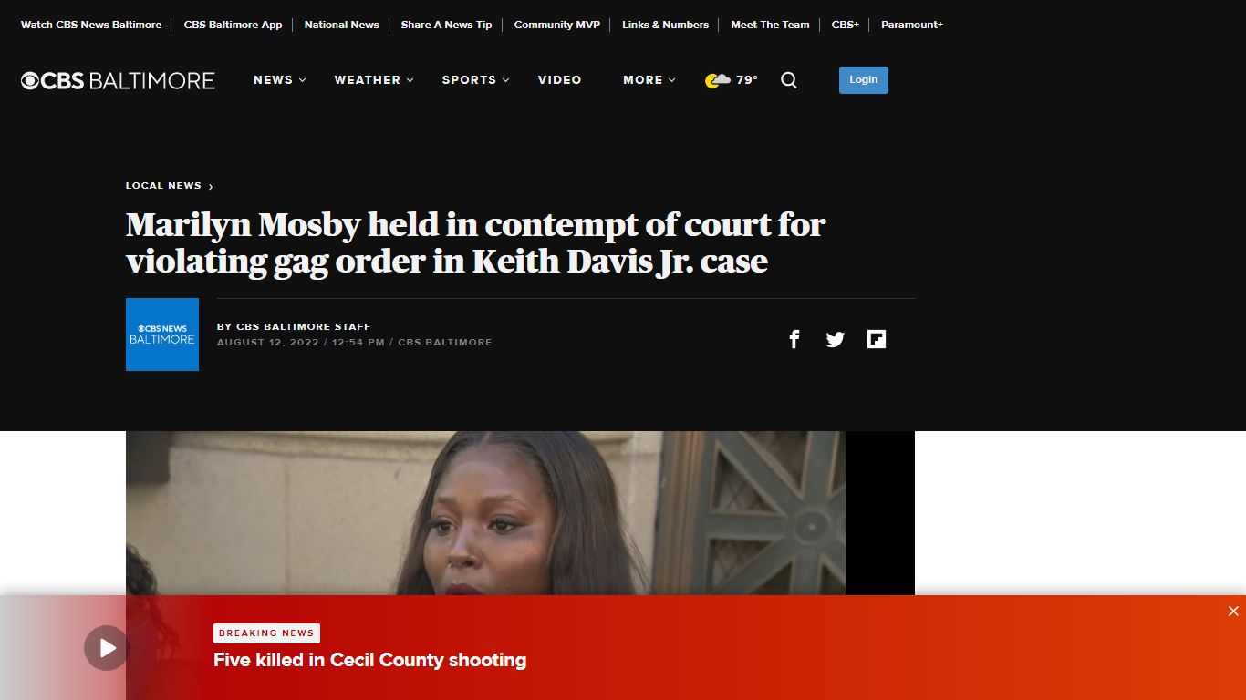 Marilyn Mosby held in contempt of court for violating gag order in ...